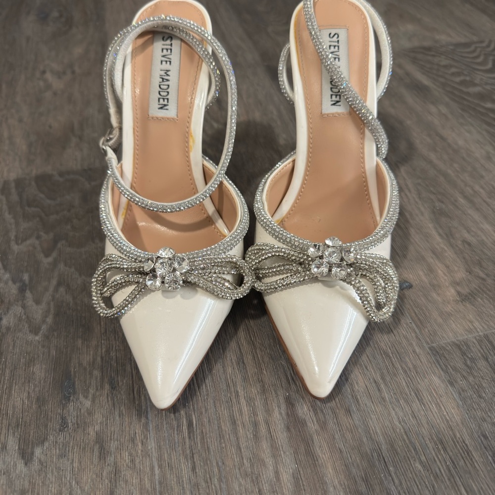 Steve Madden off white heels (wedding heels)